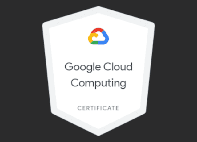 Google Cloud Computing Foundations Certificate