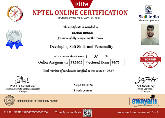 IIT Kanpur - Developing Soft Skills and Personality