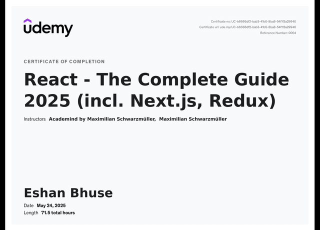 React-The Complete Guide 2025(incl.Next.js,Redux)